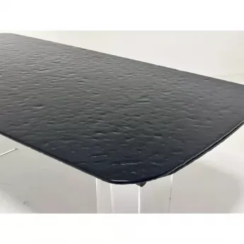 Стол обеденный Q-Home Laurtis, 200/300 см, раздвижной, стекло Bubble / каркас Прозрачный, QH626M05998