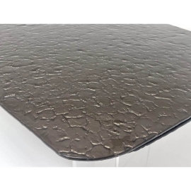 Стол обеденный Q-Home Laurtis, 200/300 см, раздвижной, шоколадный, стекло Bubble / каркас Прозрачный, QH626M05999