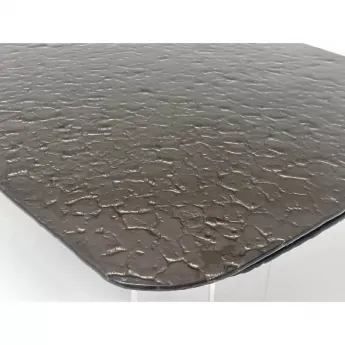 Стол обеденный Q-Home Laurtis, 200/300 см, раздвижной, шоколадный, стекло Bubble / каркас Прозрачный, QH626M05999