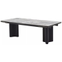 Стол обеденный Q-Home Адажио, 240/320 см, раздвижной, матовая керамика Mineral Stone Natural / каркас Черный, QH480M05950