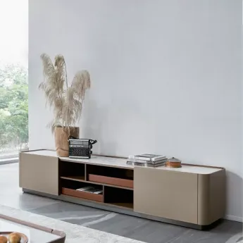 Тумба ТВ Art Fabric Dario, 2 дверцы, 4 полки, 01229