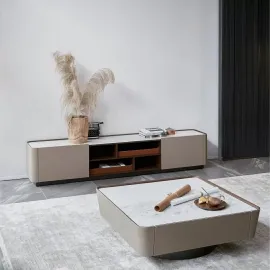 Тумба ТВ Art Fabric Dario, 2 дверцы, 4 полки, 01229