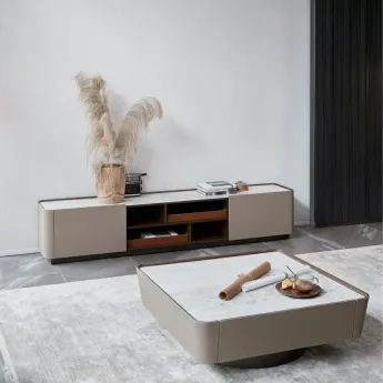 Тумба ТВ Art Fabric Dario, 2 дверцы, 4 полки, 01229