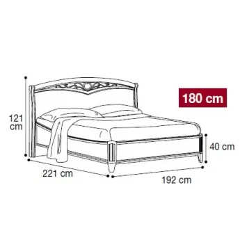 Кровать Nostalgia Camelgroup 120х200, размеры