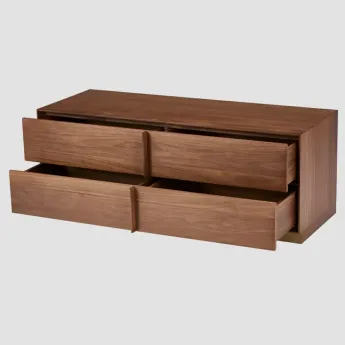Комод Art Fabric Lier Storage, 2 ящика, орех/латунь, 01535