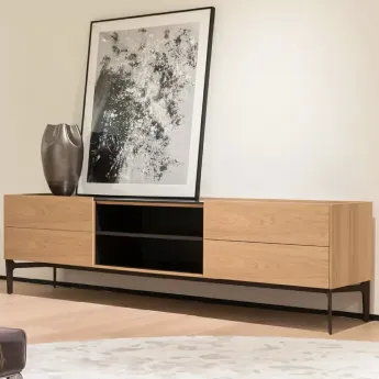 Тумба ТВ Art Fabric Delir, 4 ящика, 2 открытых полки, 02290