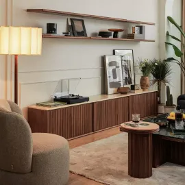 ТВ Тумба Art Fabric Hotel Paradiso, 2 дверцы, Орех, 02468