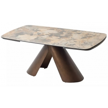 Стол обеденный Q-Home Calderon, 180/260 см, раздвижной, матовая испанская керамика TL-137 / каркас Медный, QH614M06009