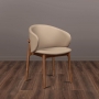 Стул MOD Interiors Olimar, Орех / бежевая экокожа, MDI.CH.OLM.17