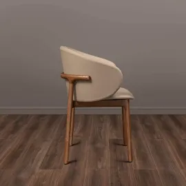 Стул MOD Interiors Olimar, Орех / бежевая экокожа, MDI.CH.OLM.17