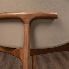 Стул MOD Interiors Olimar, Орех / бежевая экокожа, MDI.CH.OLM.17
