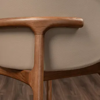 Стул MOD Interiors Olimar, Орех / бежевая экокожа, MDI.CH.OLM.17
