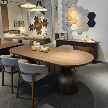 Стул MOD Interiors Olimar, Орех / ткань букле, MDI.CH.OLM.24