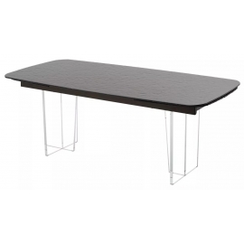 Стол обеденный Q-Home Laurtis, 200/300 см, раздвижной, стекло Bubble / каркас Прозрачный, QH626M05998