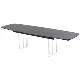 Стол обеденный Q-Home Laurtis, 200/300 см, раздвижной, стекло Bubble / каркас Прозрачный, QH626M05998
