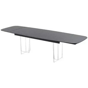 Стол обеденный Q-Home Laurtis, 200/300 см, раздвижной, стекло Bubble / каркас Прозрачный, QH626M05998