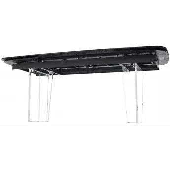 Стол обеденный Q-Home Laurtis, 200/300 см, раздвижной, стекло Bubble / каркас Прозрачный, QH626M05998