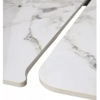 Стол обеденный Q-Home Eder, 160/240 см, раздвижной, глянцевая керамика Cold Jade / каркас Орех, QH614M06007