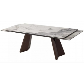 Стол обеденный Q-Home Brian, 200/300 см, раздвижной, глянцевая керамика Pandora / каркас Орех, QH614M06011