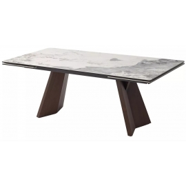 Стол обеденный Q-Home Brian, 200/300 см, раздвижной, матовая керамика Pandora / каркас Орех, QH614M06011