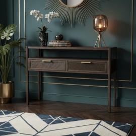 Консоль Vissam Art-Deco (Виссам Арт-Деко), 2 ящика, Дуб Венге, 23015