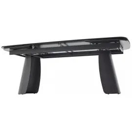 Стол обеденный Q-Home Kent, 200/300 см, раздвижной, матовая серая керамика / каркас темно-серый, QH626М06000