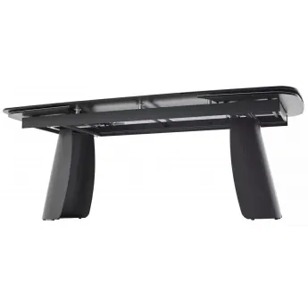 Стол обеденный Q-Home Kent, 200/300 см, раздвижной, матовая серая керамика / каркас темно-серый, QH626М06000