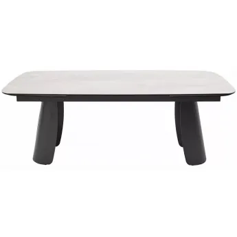 Стол обеденный Q-Home Kent, 200/300 см, раздвижной, матовая серая керамика / каркас темно-серый, QH626М06000