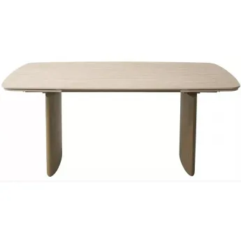 Стол обеденный Q-Home Calvin, 180/260 см, раздвижной, бежевая матовая керамика / каркас серый дуб, QH614M06013