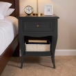 Тумба прикроватная с 1 ящиком Classico Italiano Бруклин, Черный 7010/BL - Фото 3
