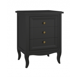 Тумба прикроватная Aletan Majessa (Алетан Маджесса), 3 ящика, Чёрный, М303BL