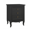 Тумба прикроватная Aletan Majessa (Алетан Маджесса), 3 ящика, Чёрный, М303BL - Фото 1
