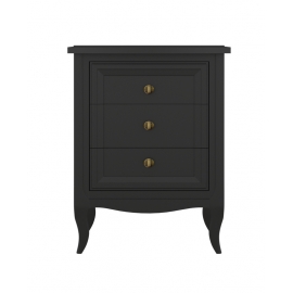 Тумба прикроватная Aletan Majessa (Алетан Маджесса), 3 ящика, Чёрный, М303BL