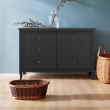 Комод Aletan Majessa (Алетан Маджесса), 6 ящиков, Чёрный, М406BL - Фото 4