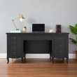 Стол письменный Aletan Majessa (Алетан Маджесса), 8 ящиков, Чёрный, М709BL - Фото 7