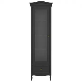 Витрина 1-дверная Aletan Majessa (Алетан Маджесса), Черный, левая, 1 ящик, М601L/BL