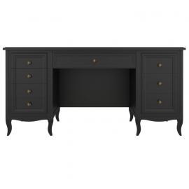 Стол письменный Aletan Majessa (Алетан Маджесса), 8 ящиков, Чёрный, М709BL