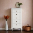 Комод высокий Aletan Majessa (Алетан Маджесса), 5 ящиков, Белый, М315W - Фото 4