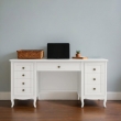 Стол письменный Aletan Majessa (Алетан Маджесса), 8 ящиков, Белый, М709W - Фото 4