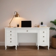 Стол письменный Aletan Majessa (Алетан Маджесса), 8 ящиков, Белый, М709W - Фото 5