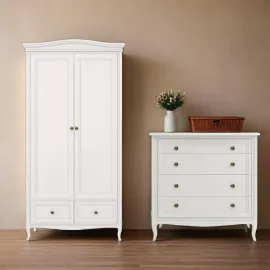 Шкаф Aletan Majessa (Алетан Маджесса), 2-дверный, 2 ящика, Белый, М802W