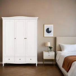 Шкаф Aletan Majessa (Алетан Маджесса), 3-дверный, 3 ящика, Белый, М803W