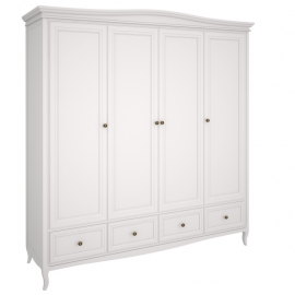 Шкаф Aletan Majessa (Алетан Маджесса), 4-дверный, 4 ящика, Белый, М804W