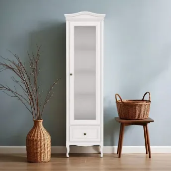 Витрина 1-дверная Aletan Majessa (Алетан Маджесса), Белый, правая, 1 ящик, М601R/W