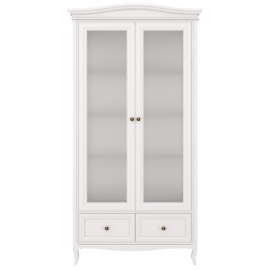 Витрина 2-дверная Aletan Majessa (Алетан Маджесса), Белый, полки стекло, 2 ящика, М603W