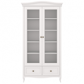 Библиотека 2-дверная Aletan Majessa (Алетан Маджесса), Белый, 2 ящика, М604W