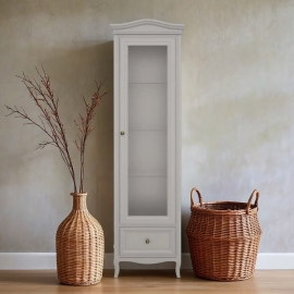 Витрина 1-дверная Aletan Majessa (Алетан Маджесса), Серый, правая, 1 ящик, М601R/G