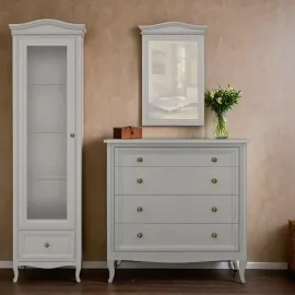 Витрина 1-дверная Aletan Majessa (Алетан Маджесса), Серый, левая, 1 ящик, М601L/G