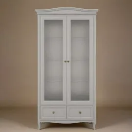 Витрина 2-дверная Aletan Majessa (Алетан Маджесса), Серый, полки стекло, 2 ящика, М603G