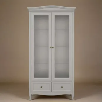 Витрина 2-дверная Aletan Majessa (Алетан Маджесса), Серый, полки стекло, 2 ящика, М603G